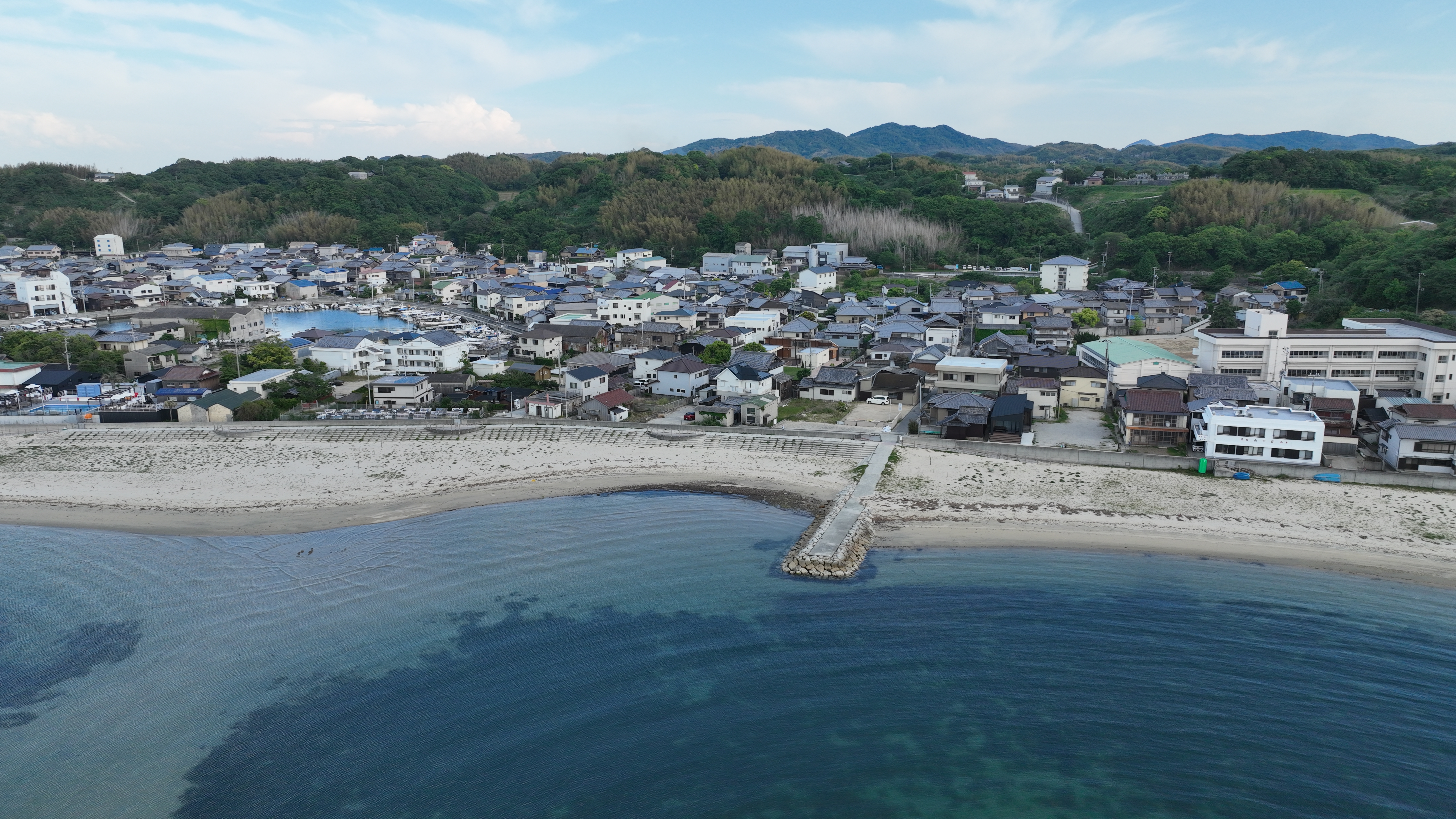 上から見た小さなまち