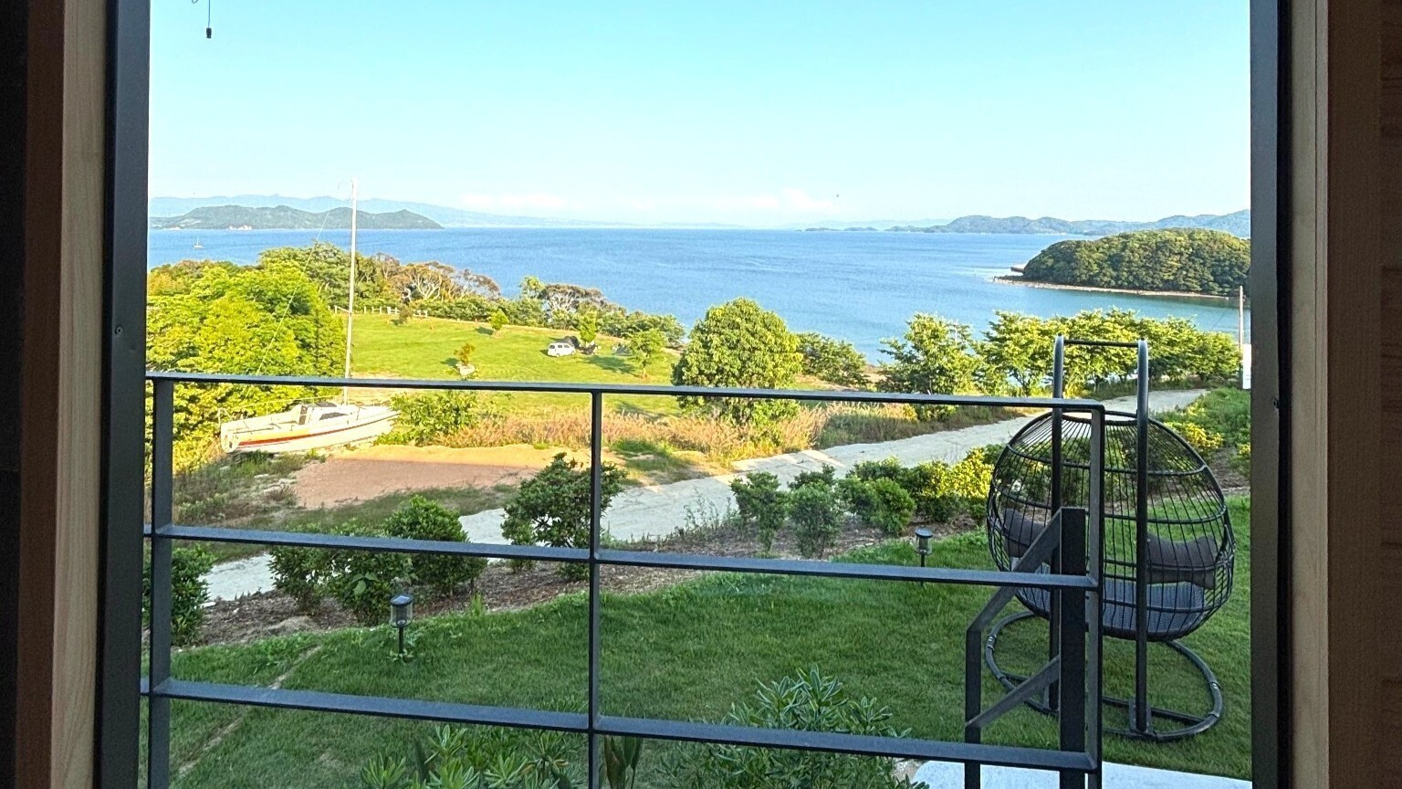 プレミアムラウンドテラスサウナ眺望