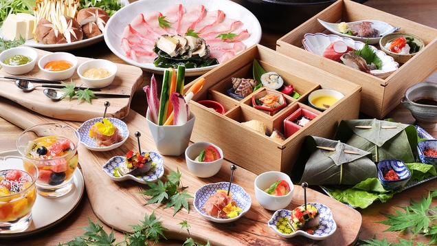 【さき楽90】海森風—専属バトラーのもてなし。選べる鍋のグランディスタイル＜2食付＞