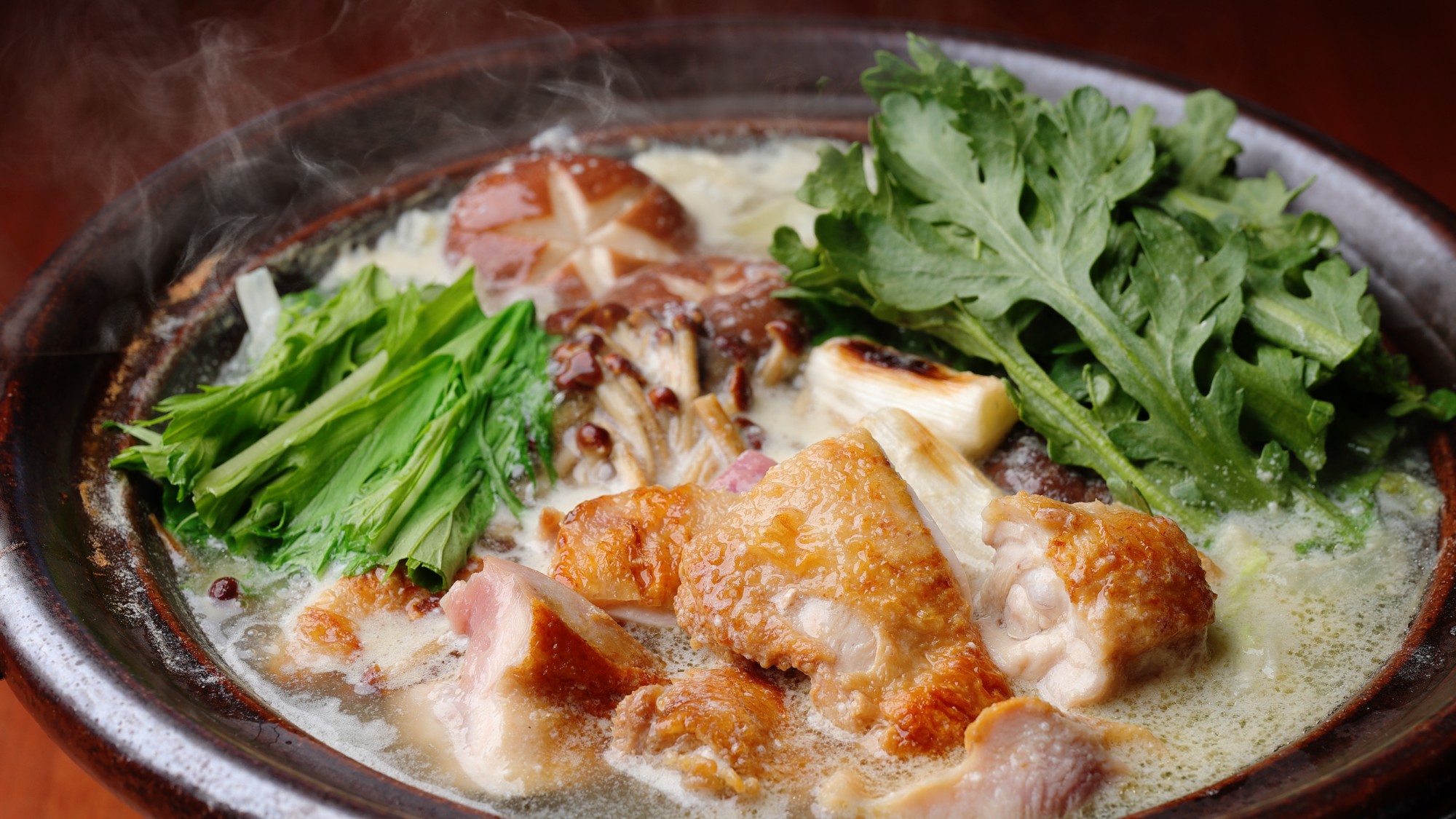 静岡地養鶏豆乳白湯鍋