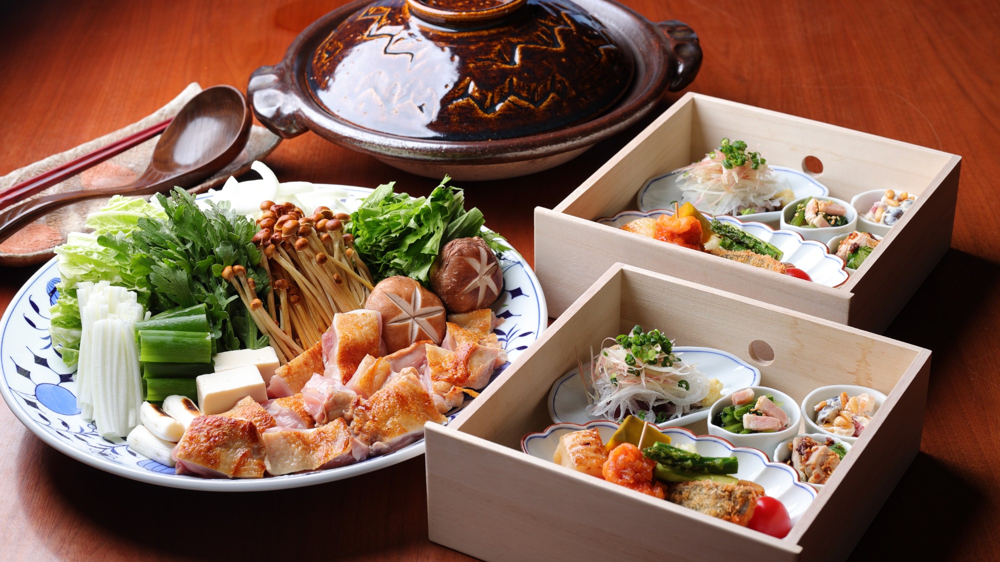 静岡地養鶏豆乳白湯鍋食材イメージ