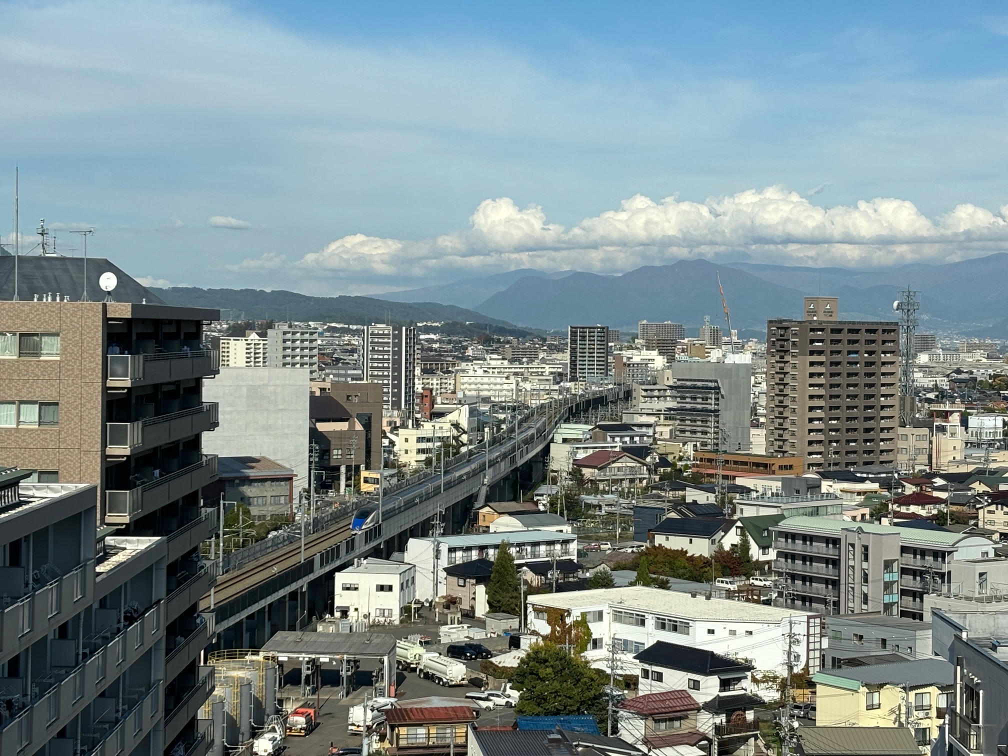 客室（ツイン）からトレインビュー