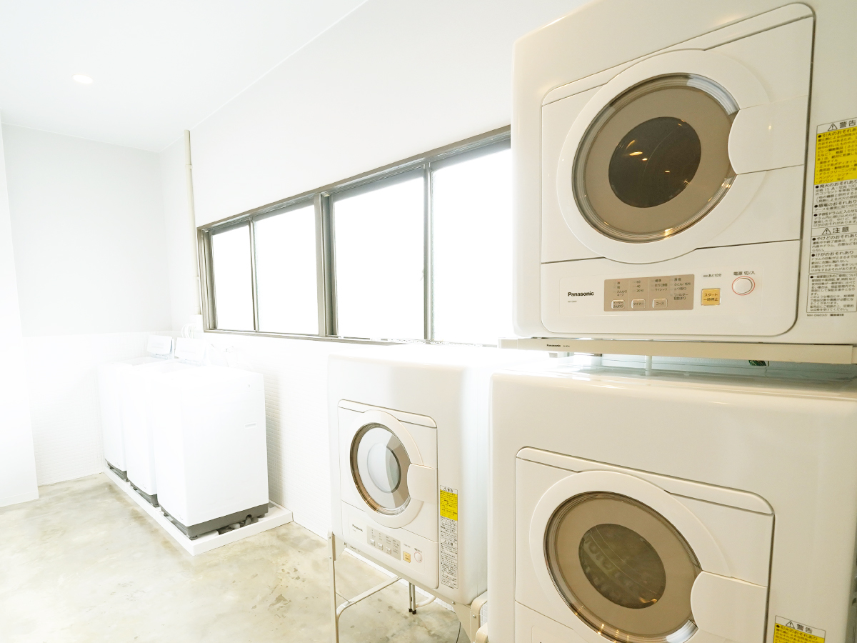 2階女性限定フロア共有の無料洗濯乾燥機