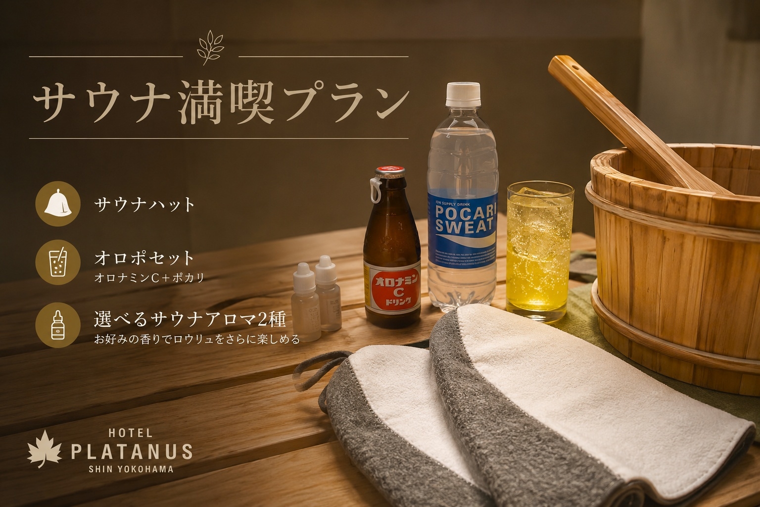【サウナイキタイ】プライベートサウナ　最上級の癒し　サウナ満喫プラン『サウナハット・オロポ付！』