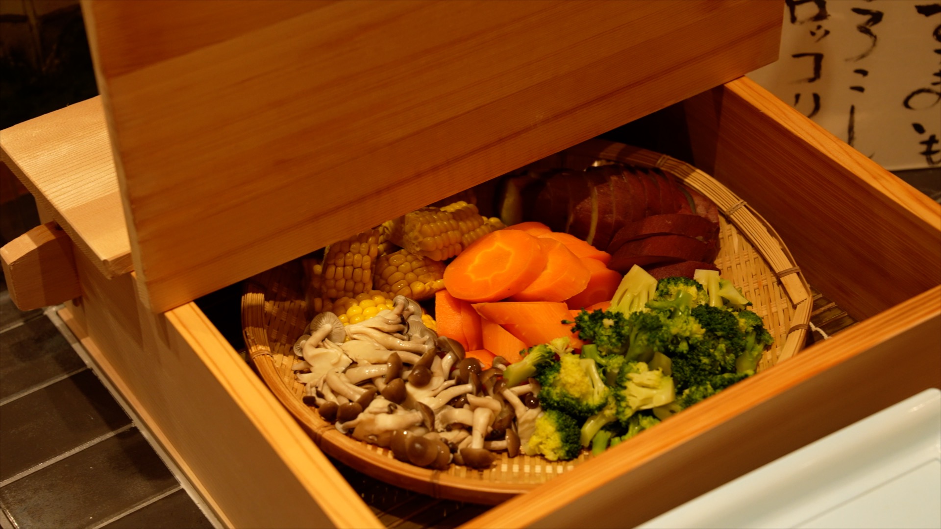 【夕食バイキング】かぼす湯けむり蒸し　※イメージ