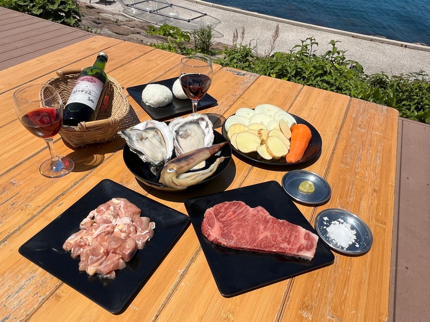 プレミアムBBQプラン≪隠岐牛ステーキ付きBBQ+無料朝食付き≫