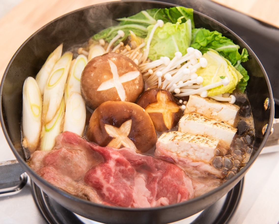 プレミアム鍋プラン≪隠岐牛と岩牡蠣のすき焼き+無料朝食付き≫