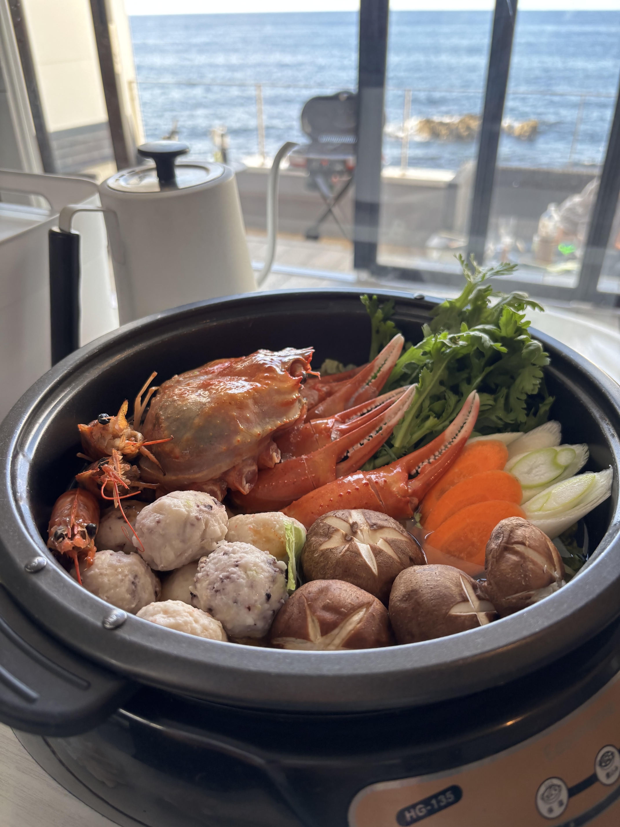 【海鮮鍋＆ビール】全室オーシャンフロント、サウナ・屋内ジャグジー完備