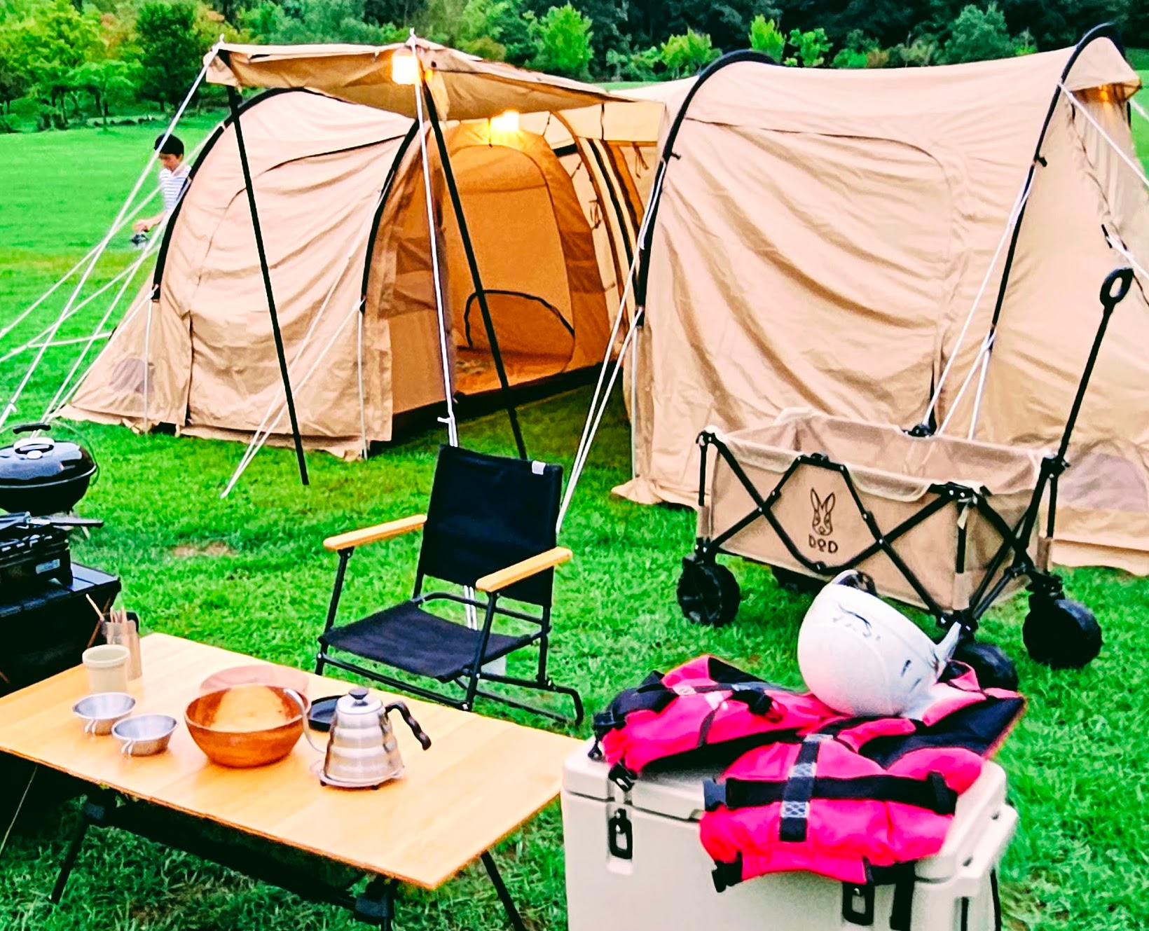 母屋(MainHouse)中庭キャンプ体験　※別途レンタル料金・要事前予約