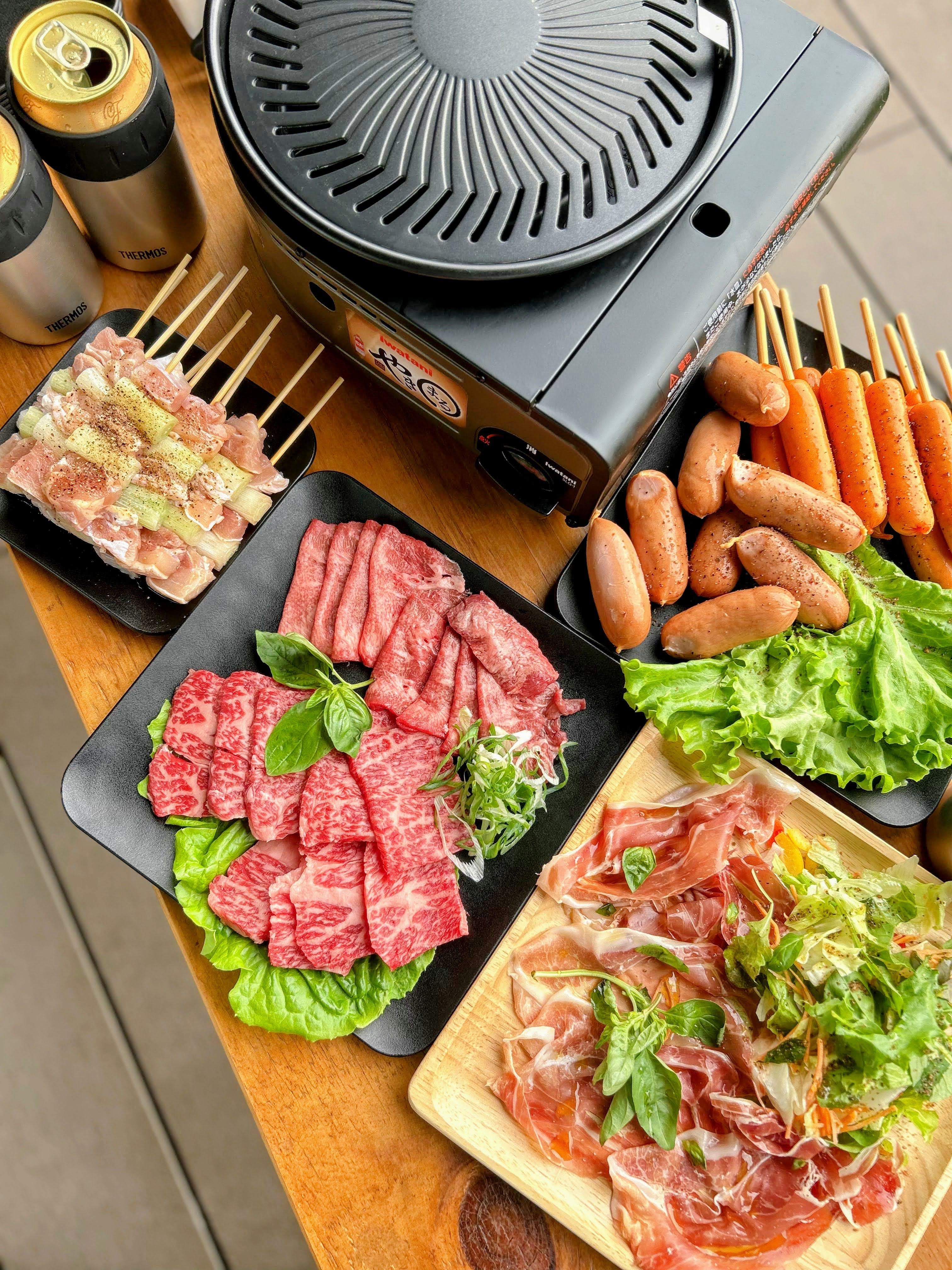 「BBQ食材」地元の新鮮な野菜やお肉を盛り込んだBBQ食材セットをご用意※要事前予約