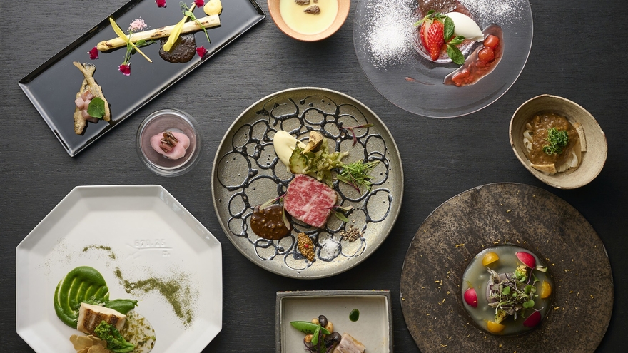 【スタンダードプラン】厳選した熟成肉と近江の文化に出会うコースとワインペアリングを堪能／夕朝食付