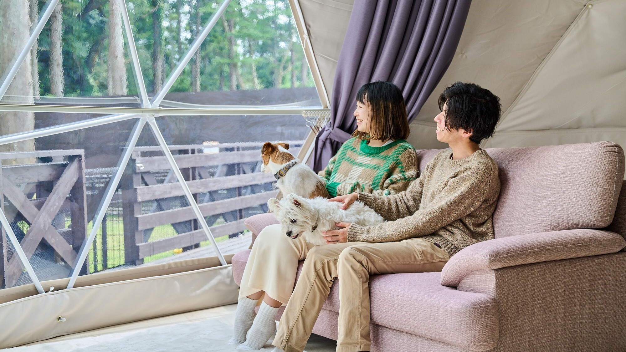 ドームテント内観