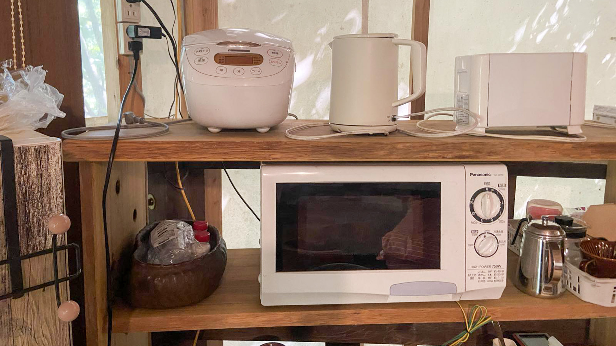 ・【別館・新燃】あると便利！電子レンジや炊飯器、電気ポット等、調理用家電をご用意