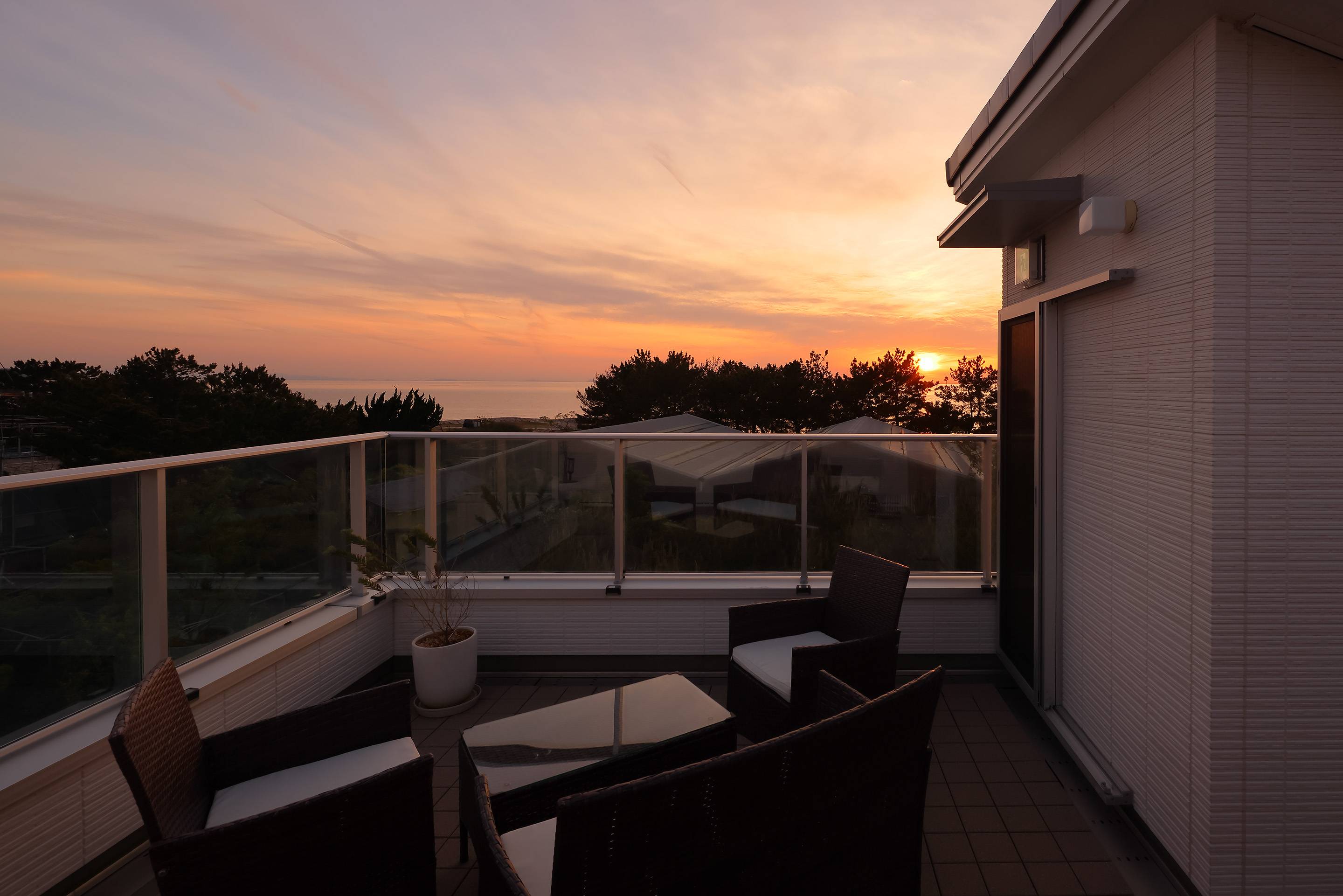 レジデンス棟-SUNSET-3Fオーシャンビューテラスからの眺め