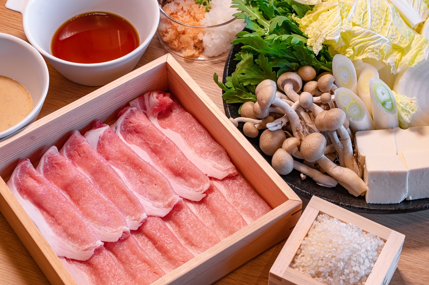 冬限定2食付【茶美豚しゃぶしゃぶと島野菜の鍋プラン】