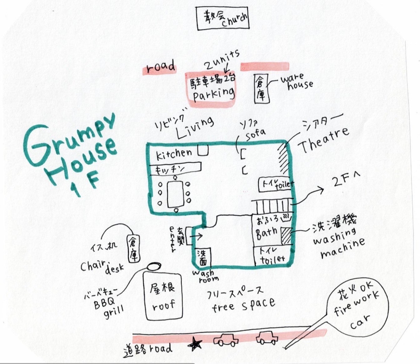 １階の間取図です