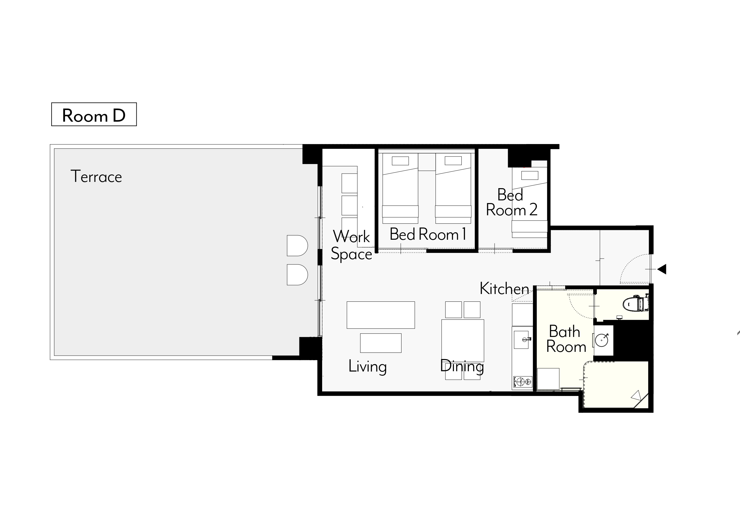 Room 4D 間取り図