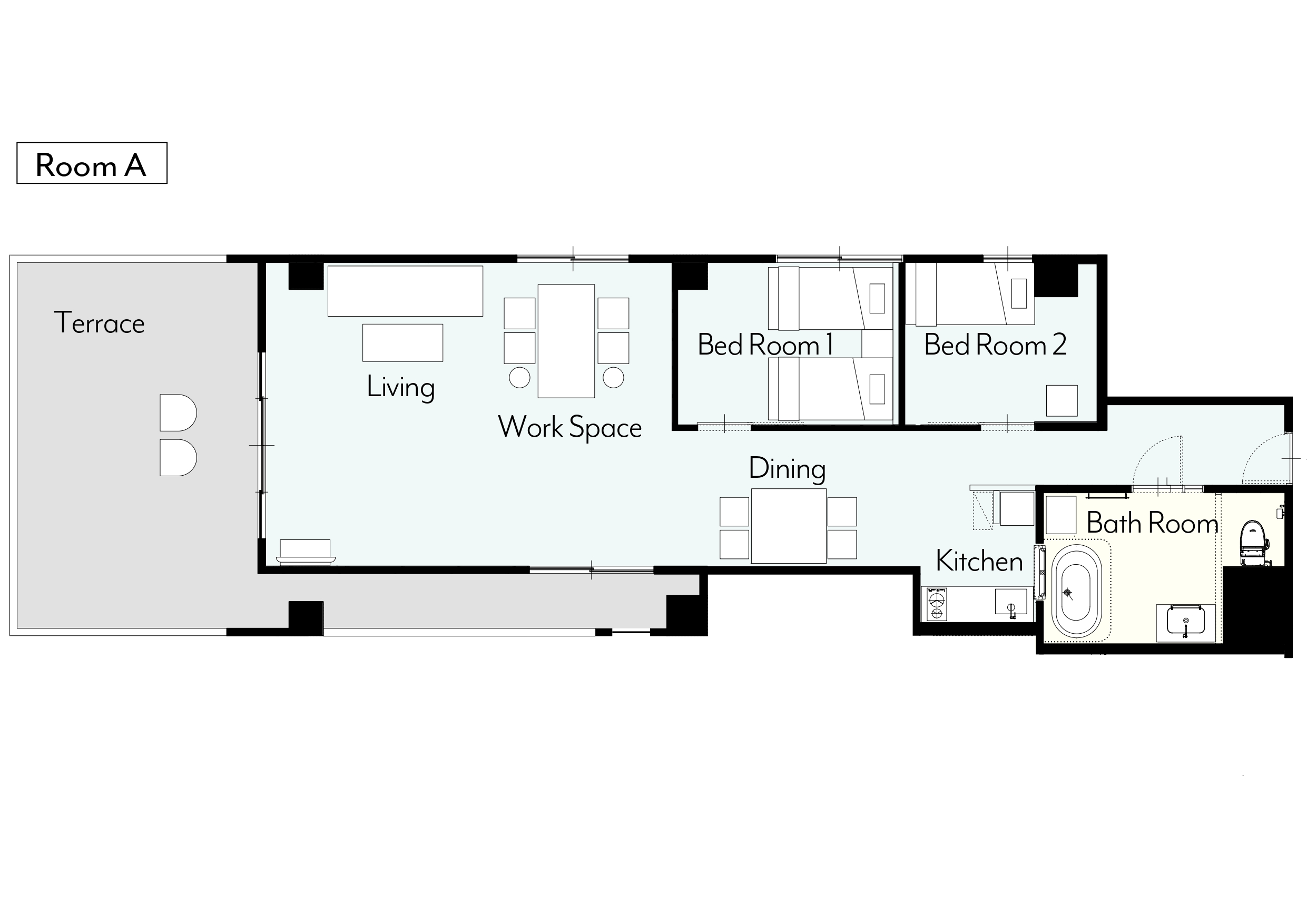 Room 3A 間取り図