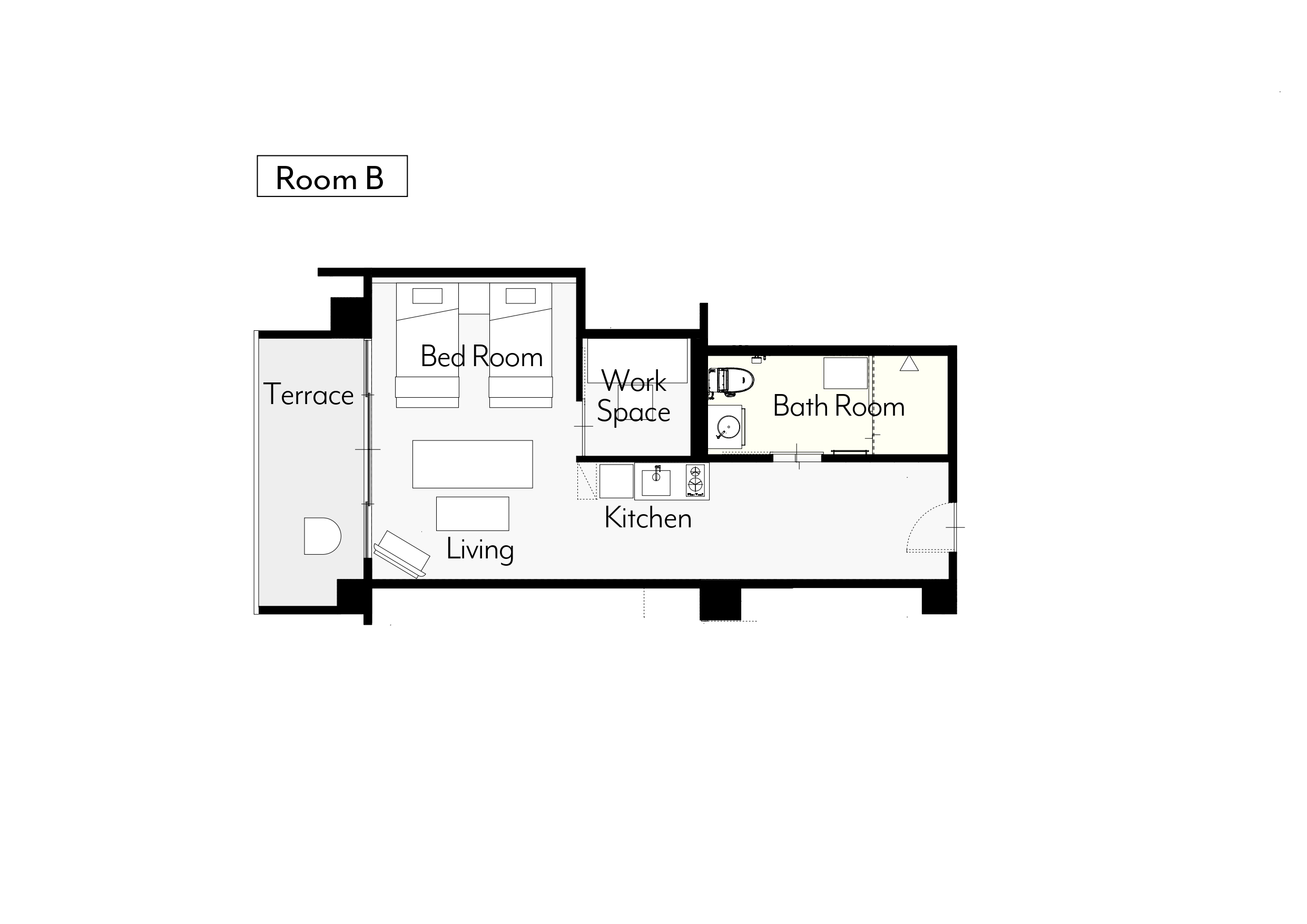 Room 3B 間取り図