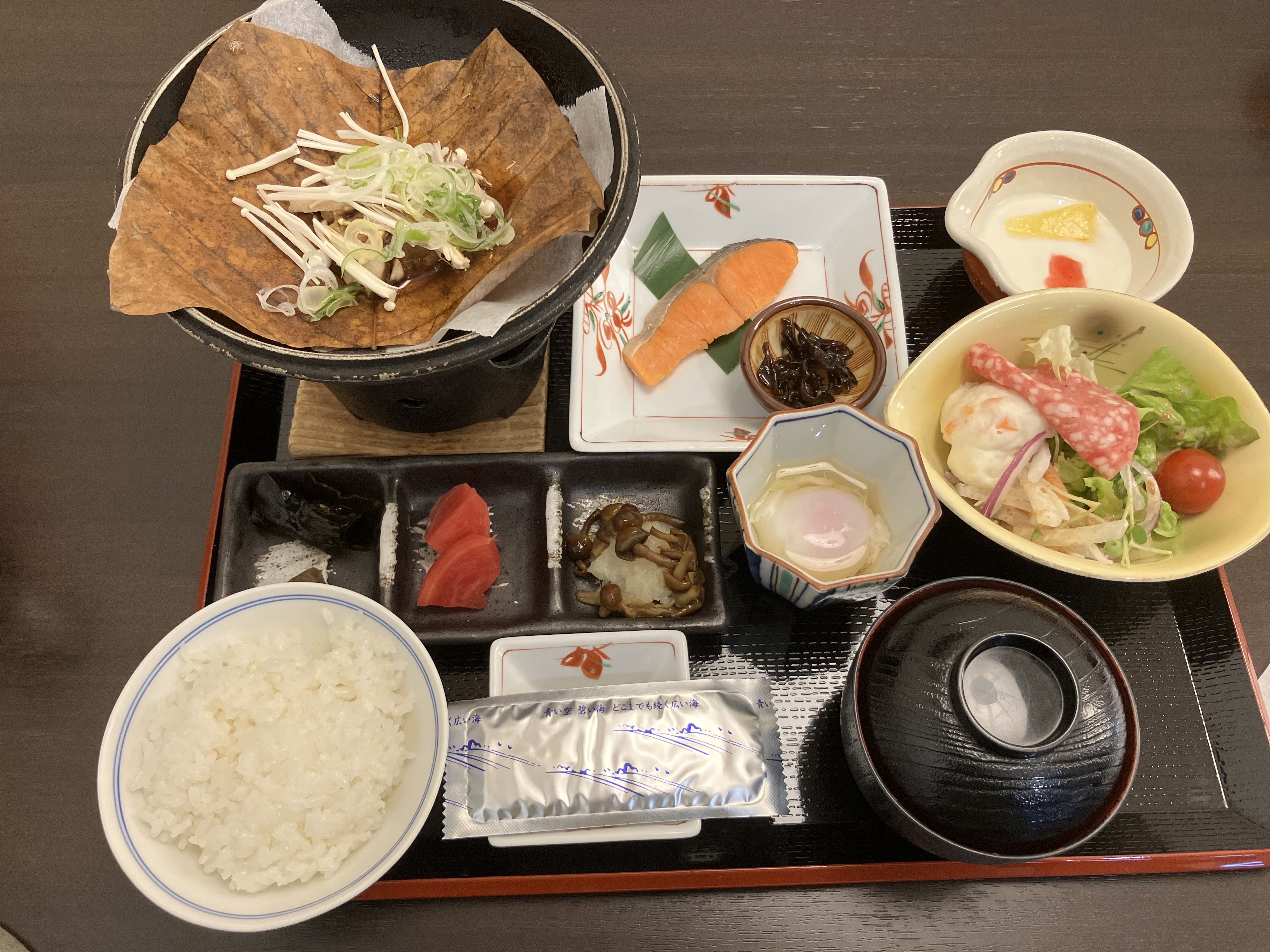 ’’飛騨ほたる米’’が自慢の朝食