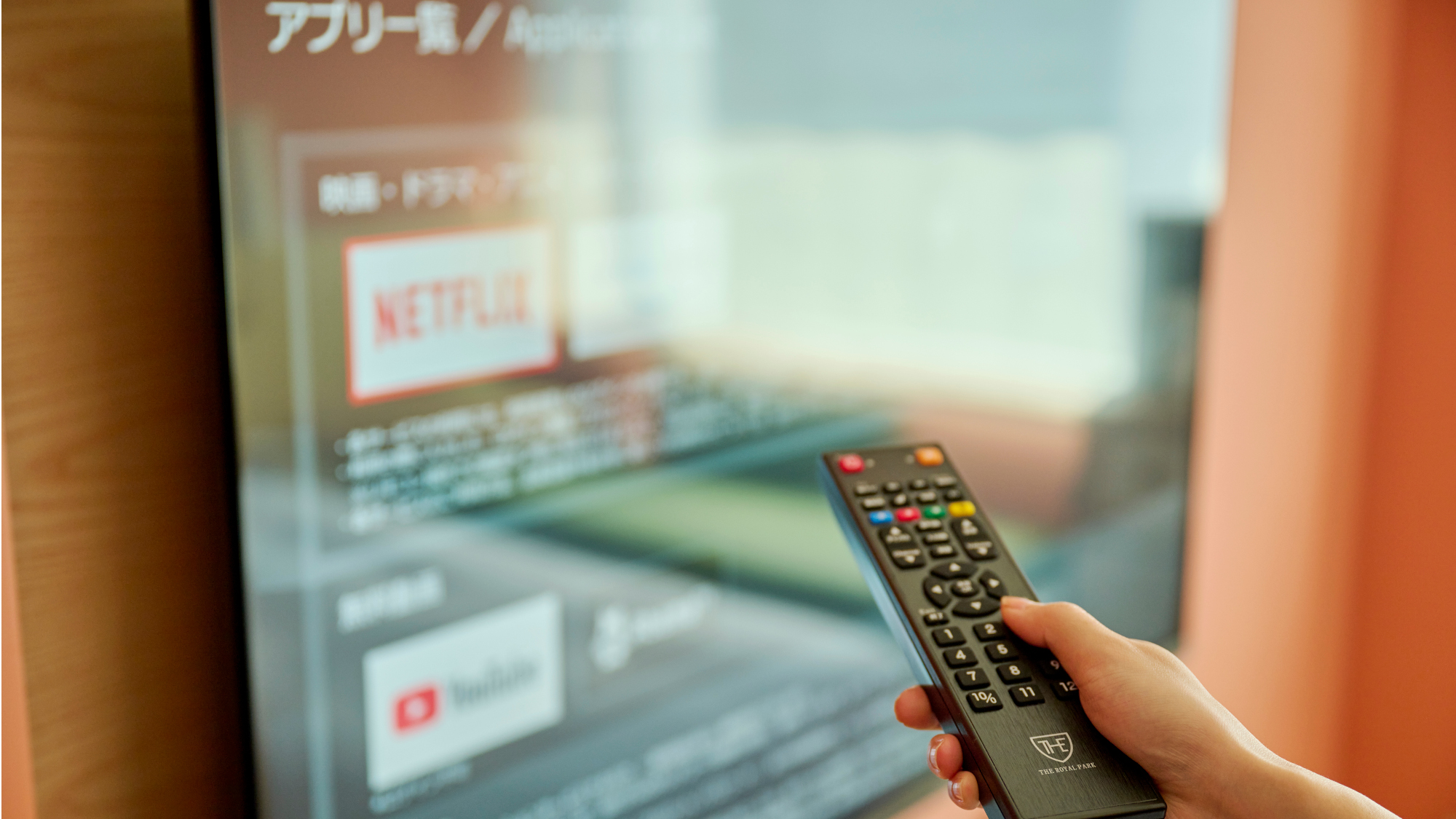 客室のテレビは、一部の定額制有料配信サービスに対応しております。