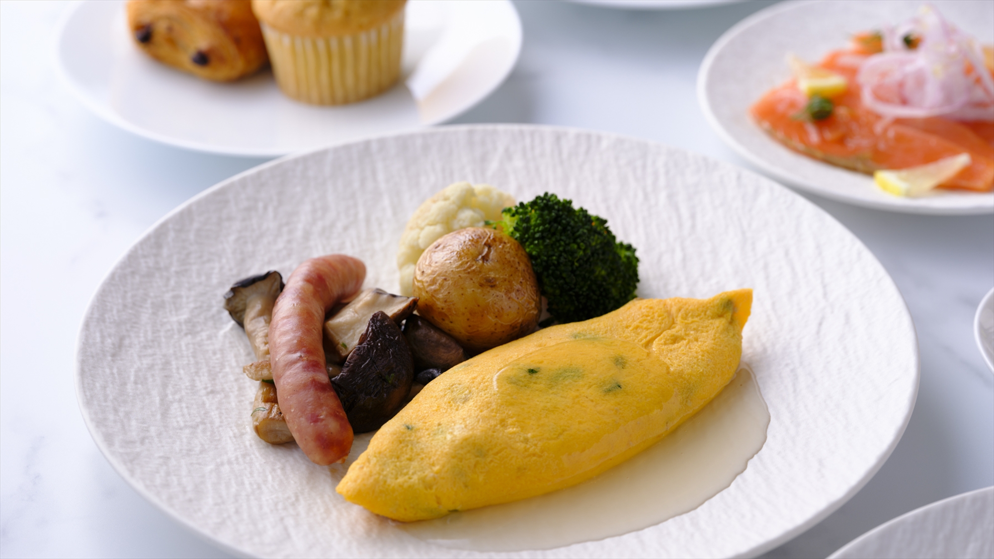 朝食イメージ／雲仙しまばら鶏の和風オムレツ