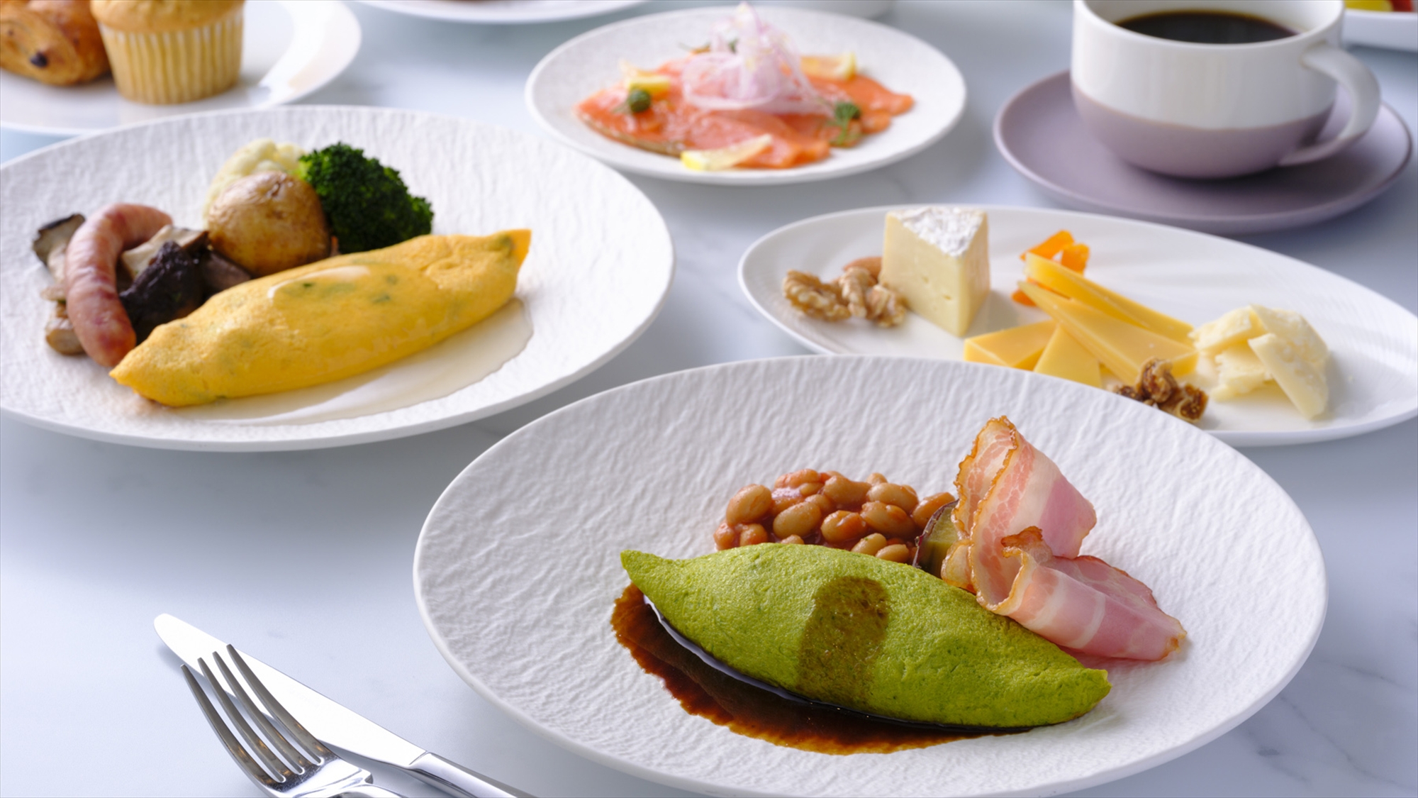 朝食イメージ／オムレツは3種類からチョイス