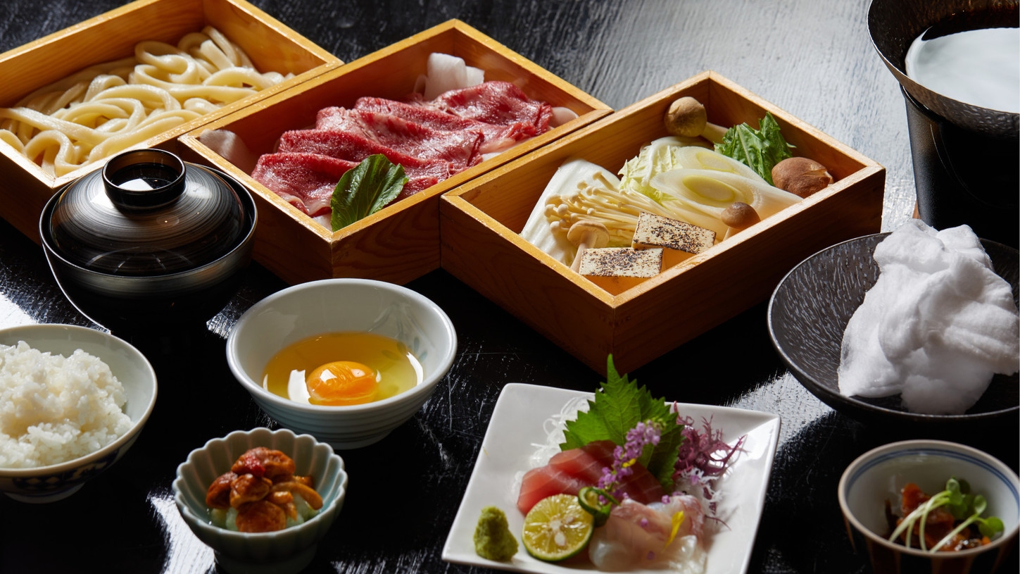 【2食付】A5ランク松坂牛を味わう〜料理長厳選の部位を楽しむ至高の”すき焼き”プラン〜
