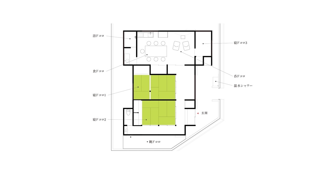 ＜しまゆらう縁の宿＞平面図