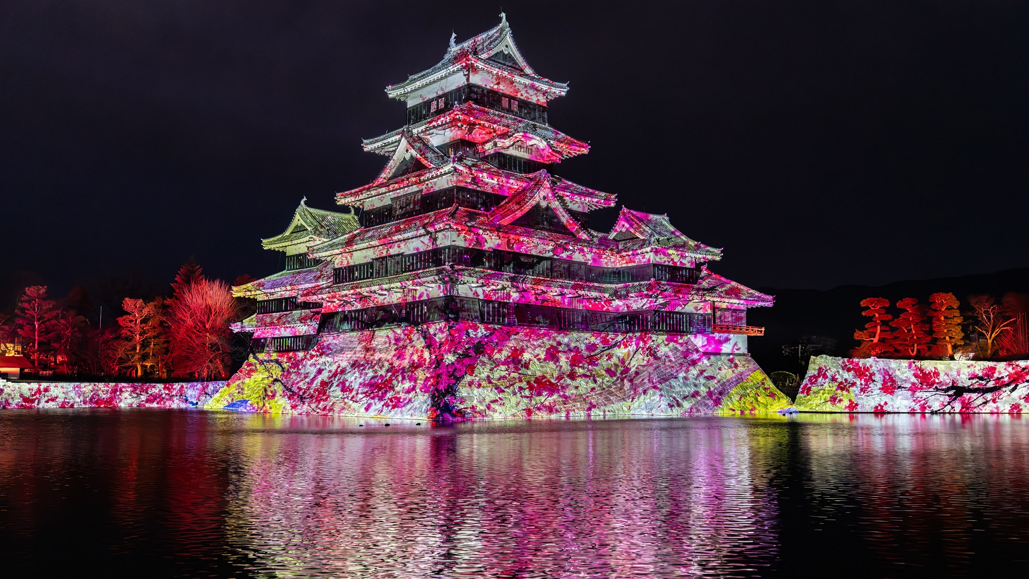 松本城プロジェクションマッピング