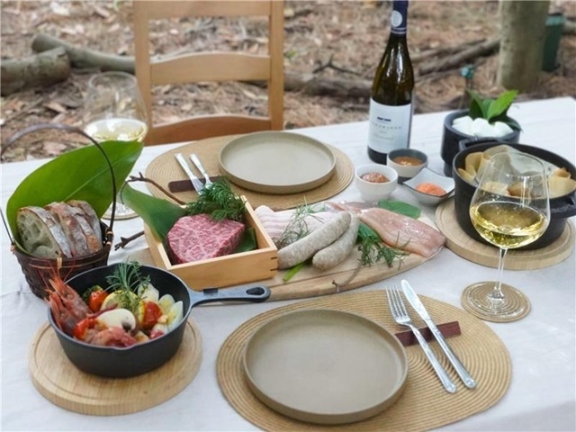 【さき楽30｜まだまだお得】＜グランピング×千葉県産和牛グリルBBQ★＞PREMIUMコース2食付き