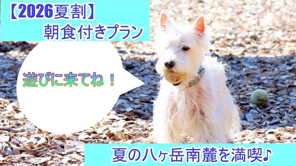 【2026夏割】お一人様500円OFF★わんちゃんと一緒に楽しむ♪八ヶ岳南麓の旅【1泊朝食付】