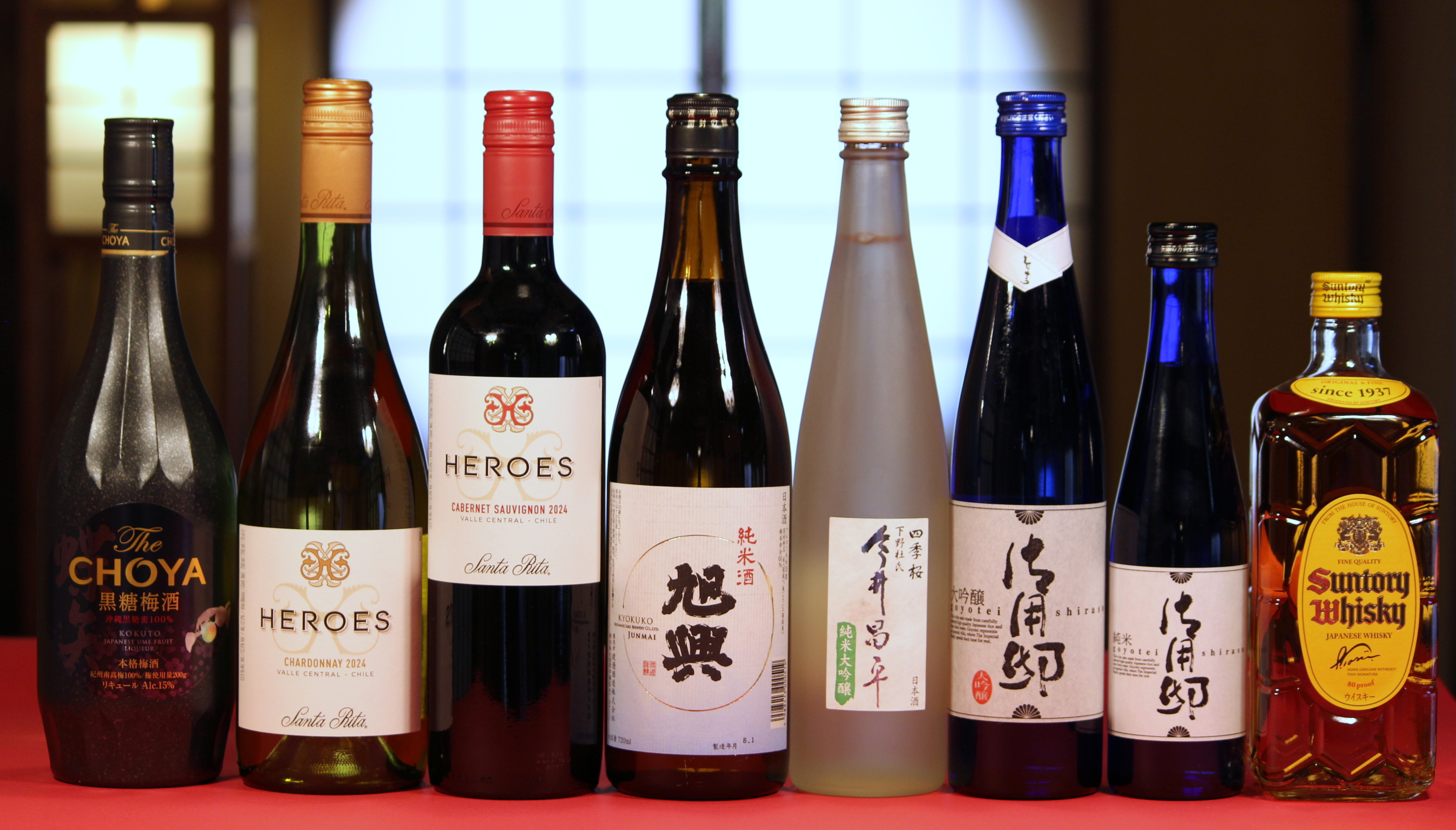 【お飲み物】お食事の際のお飲み物は栃木の地酒、焼酎、ワイン、ソフトドリンクなどをご用意しております。