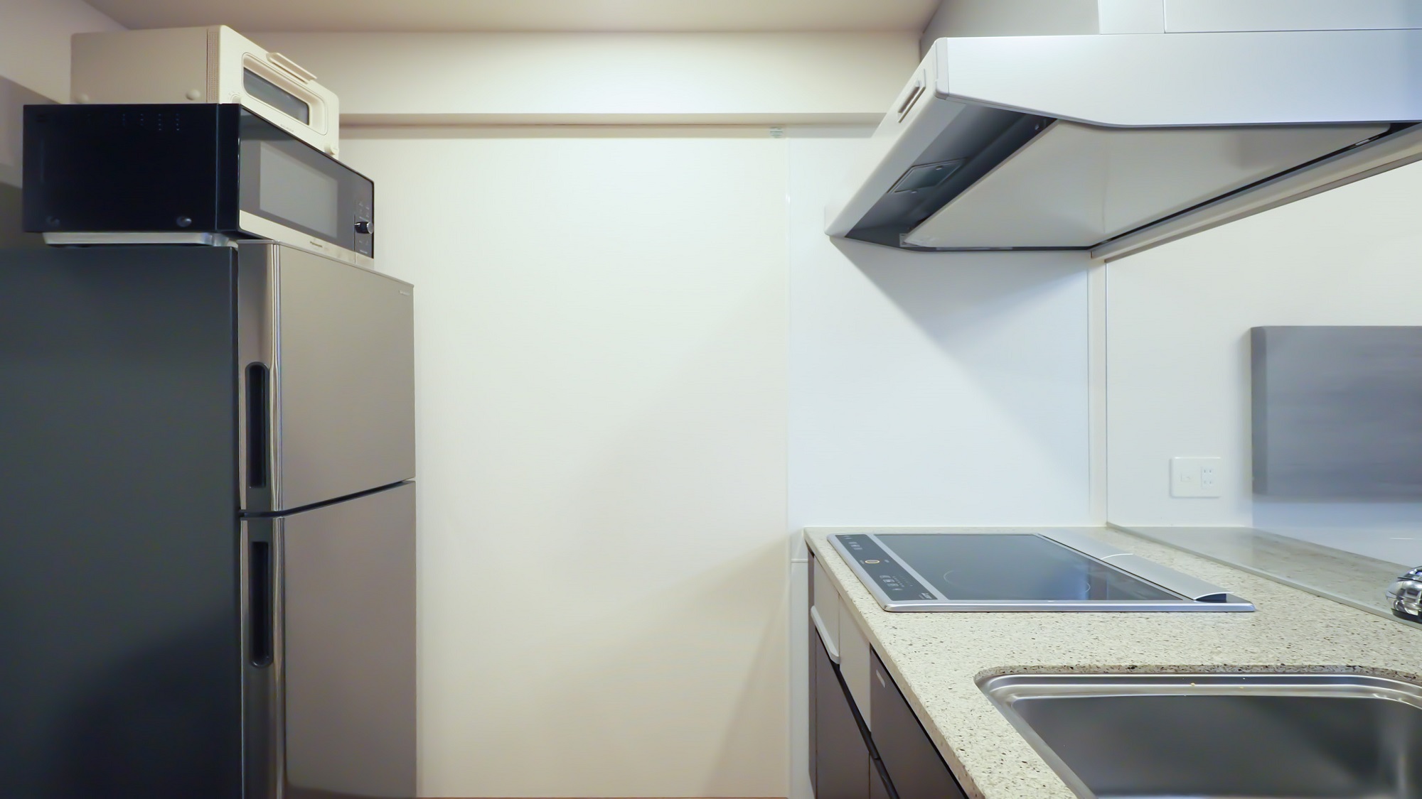 和モダン1ベッドルームデラックス キッチン・洗濯機付き