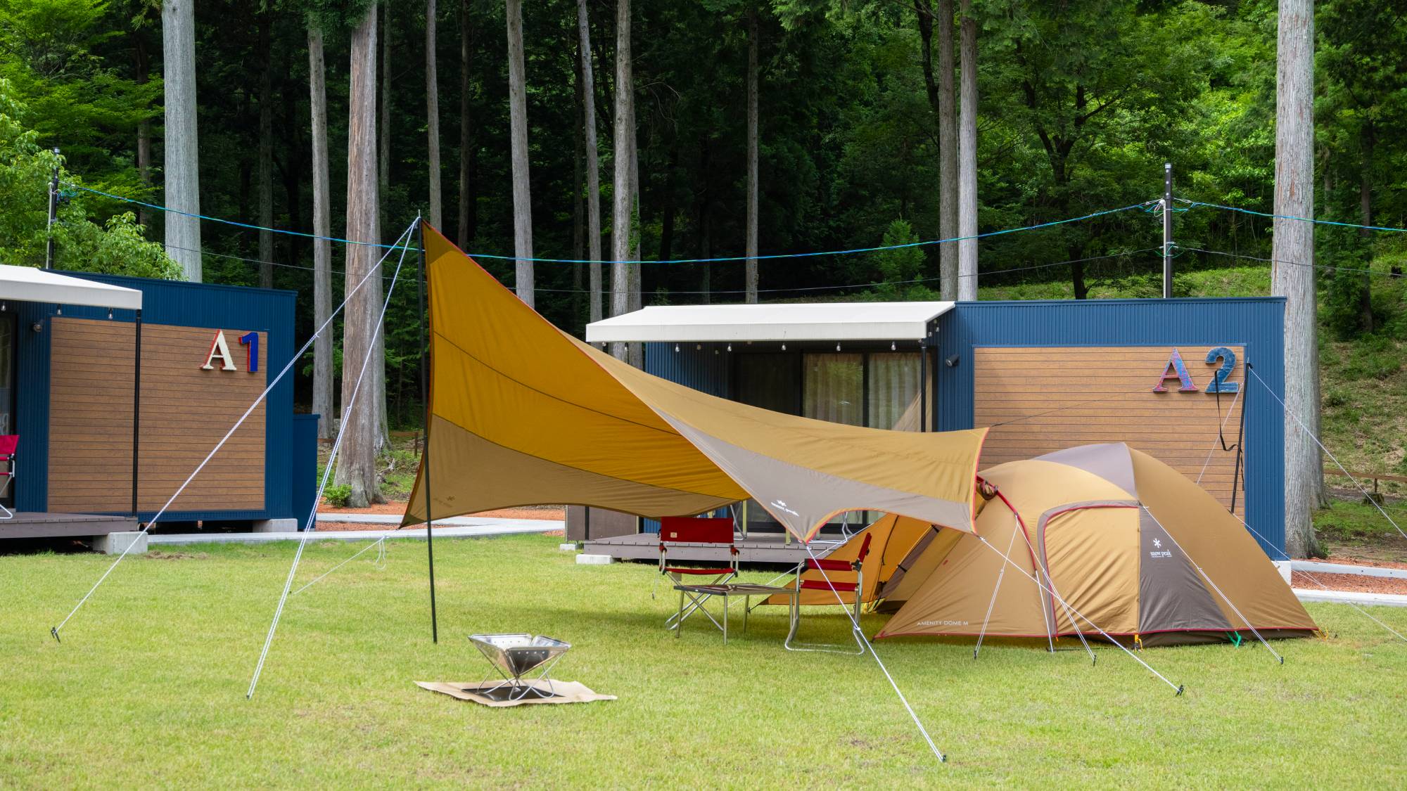 【全棟テント付き】キャンプ初心者も安心◎設営済みテントで気軽なアウトドア体験を♪