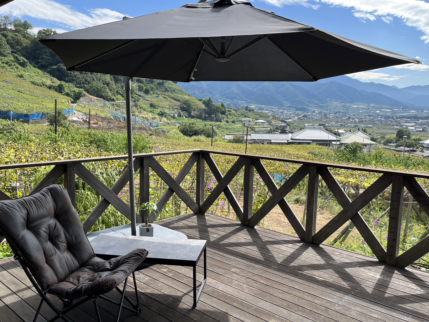 くつろげるテラス