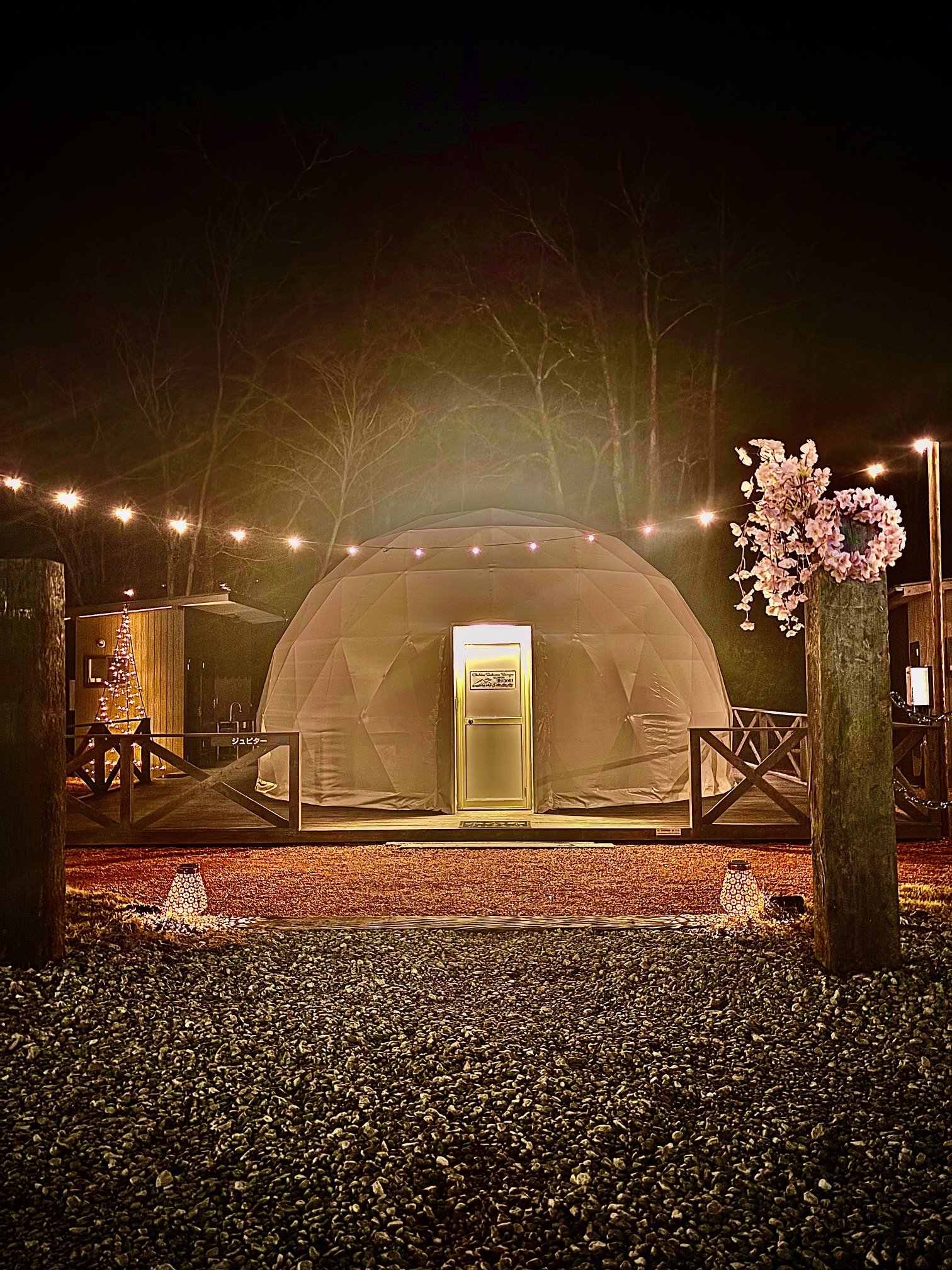 グランピングドーム玄関
