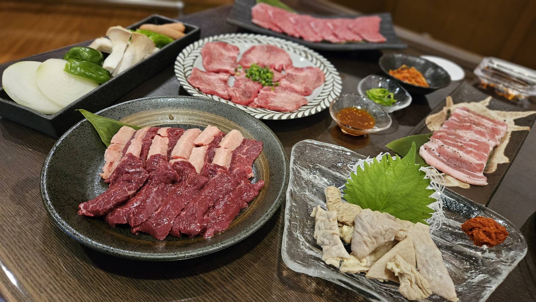 珍しい馬肉の焼肉