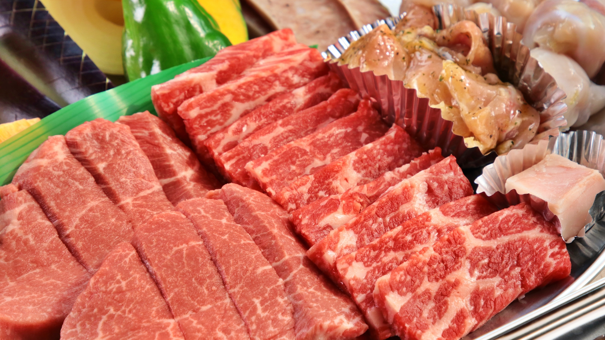 BBQ◆黒毛和牛サーロインなどの食材がそろっています