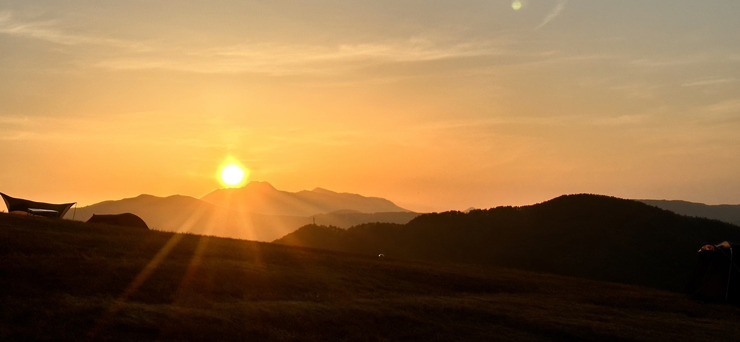 キャンプ夕焼け