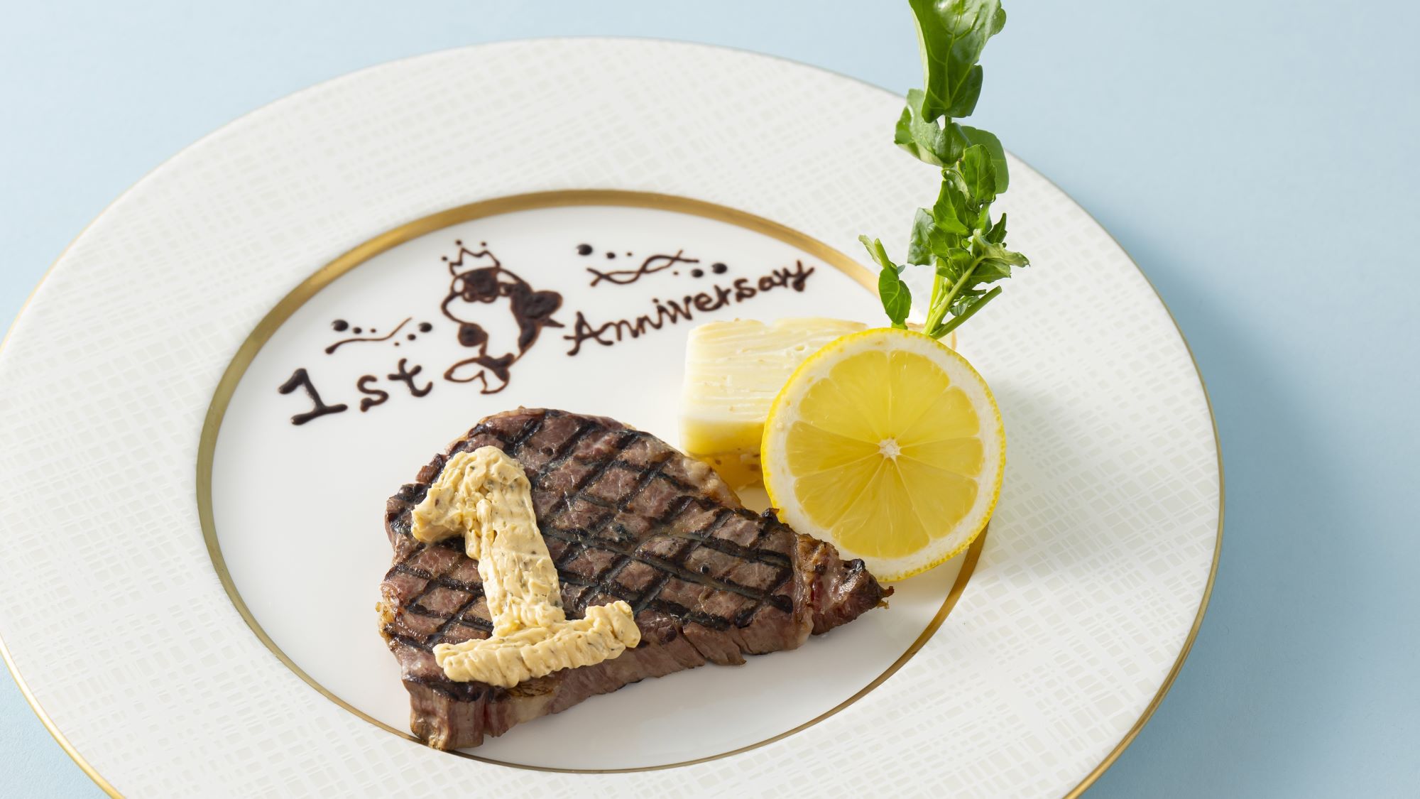 【1周年ありがとう！】ロゴボトル＆ステーキ付きお祝いプラン＜2食付＞