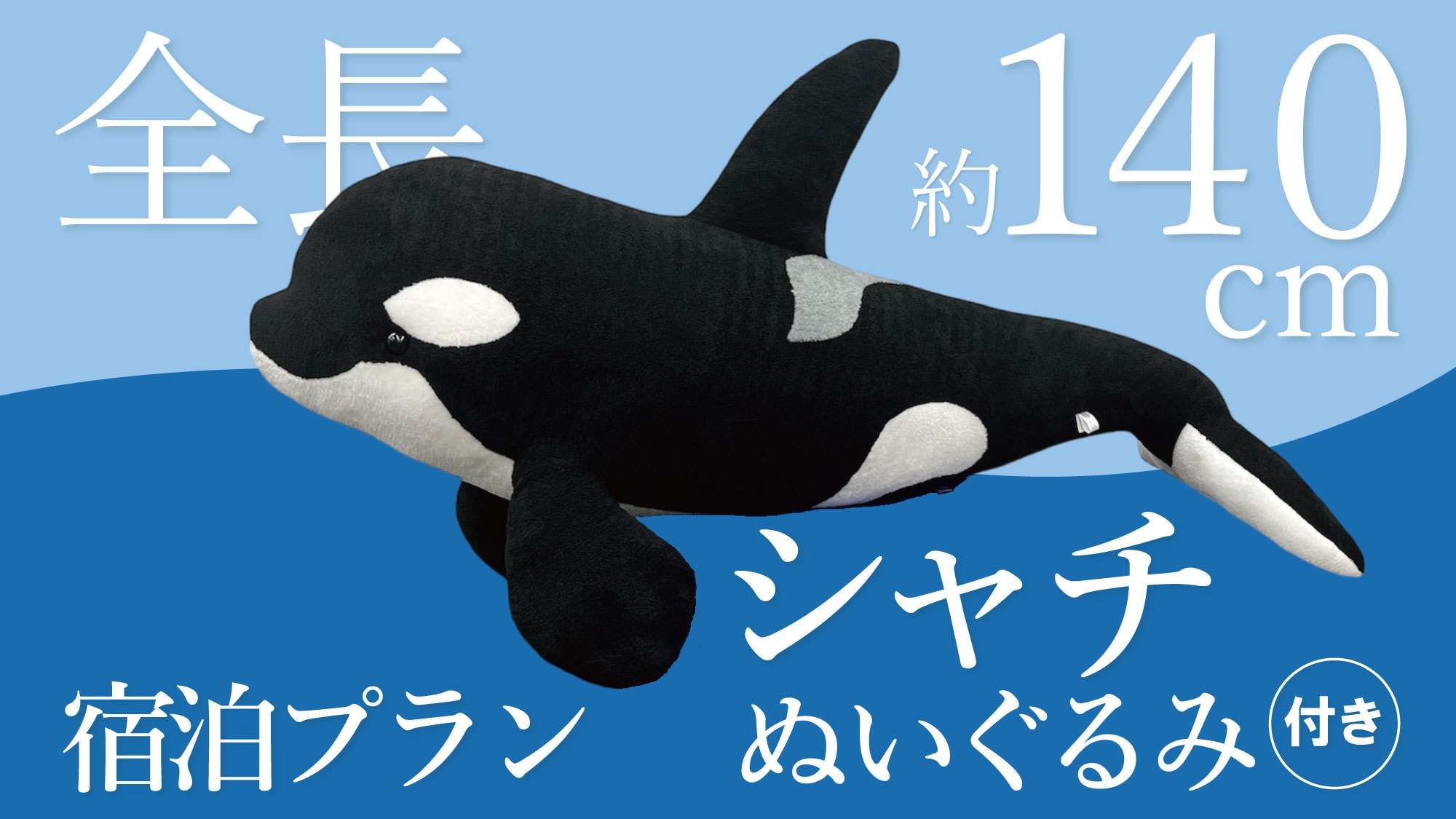 【プレミアムルーム限定】特大140cm☆ＢＩＧシャチぬいぐるみ付プラン♪＜2食付＞