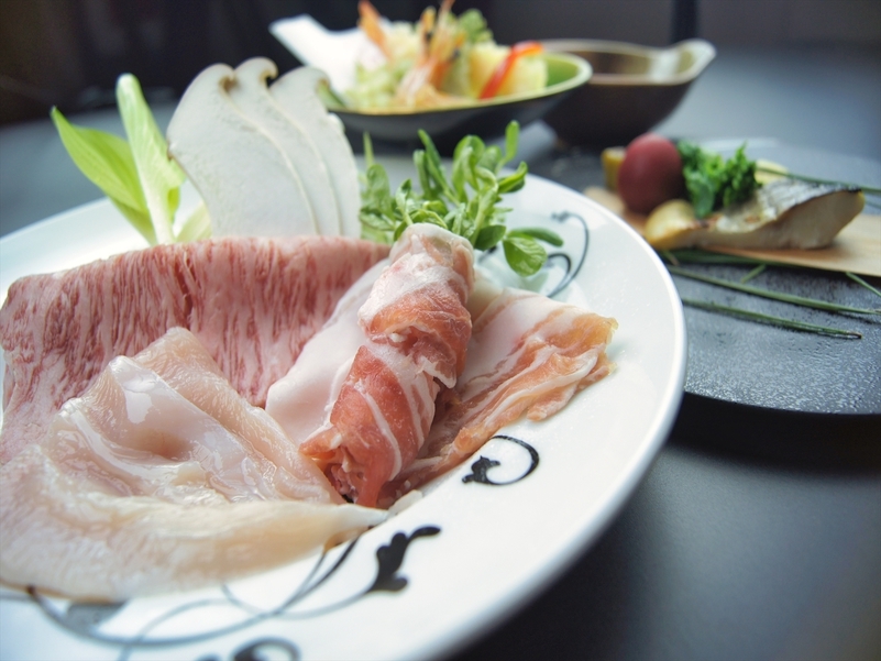 【信州牛、信州みゆきポーク、信州福味鶏】しゃぶしゃぶ食べ比べ　2食付プラン