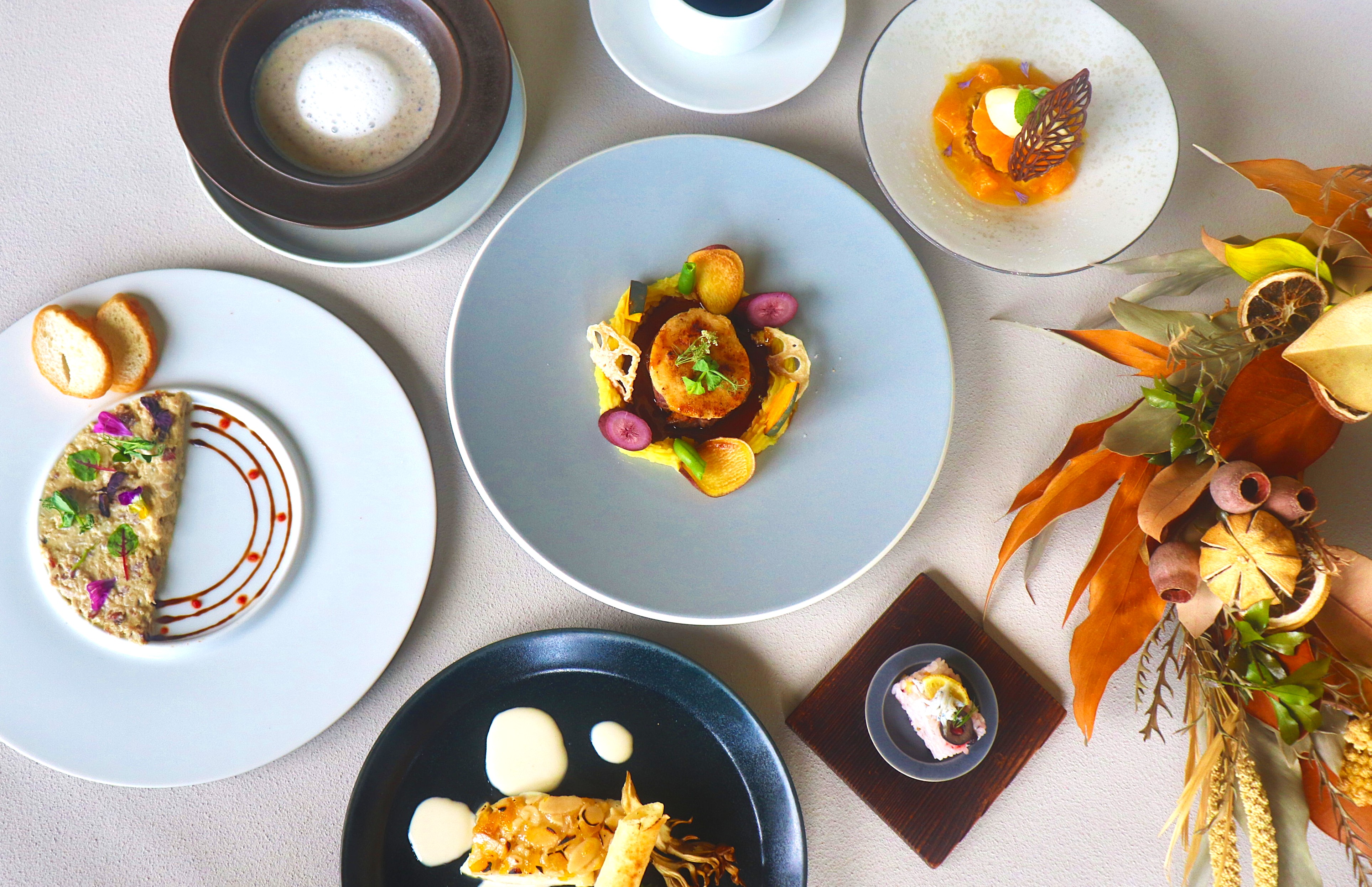 ＜真鶴の四季～創作フレンチ美食のフルコース～＞一例