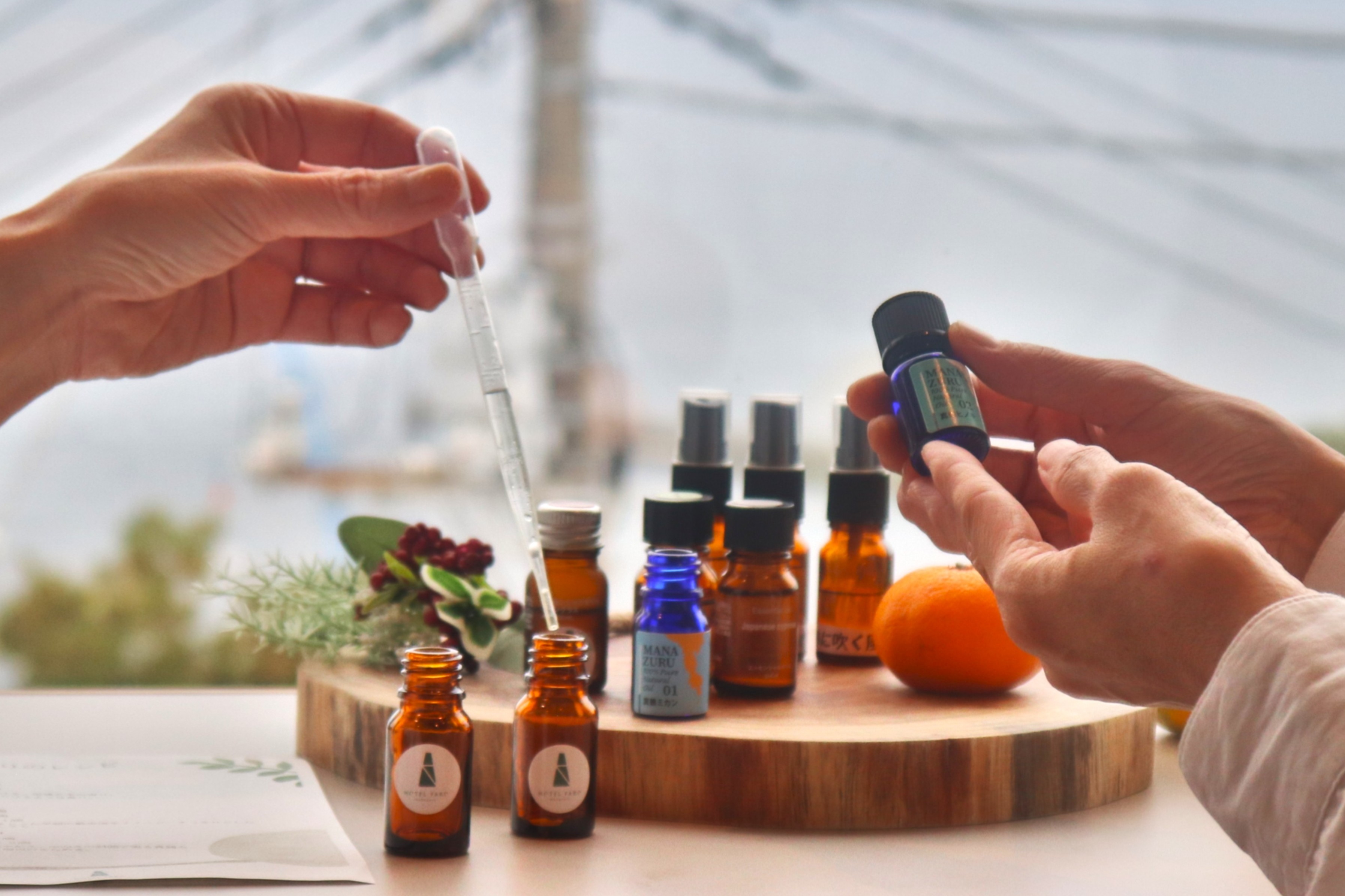 オリジナルアロマスプレー作り体験