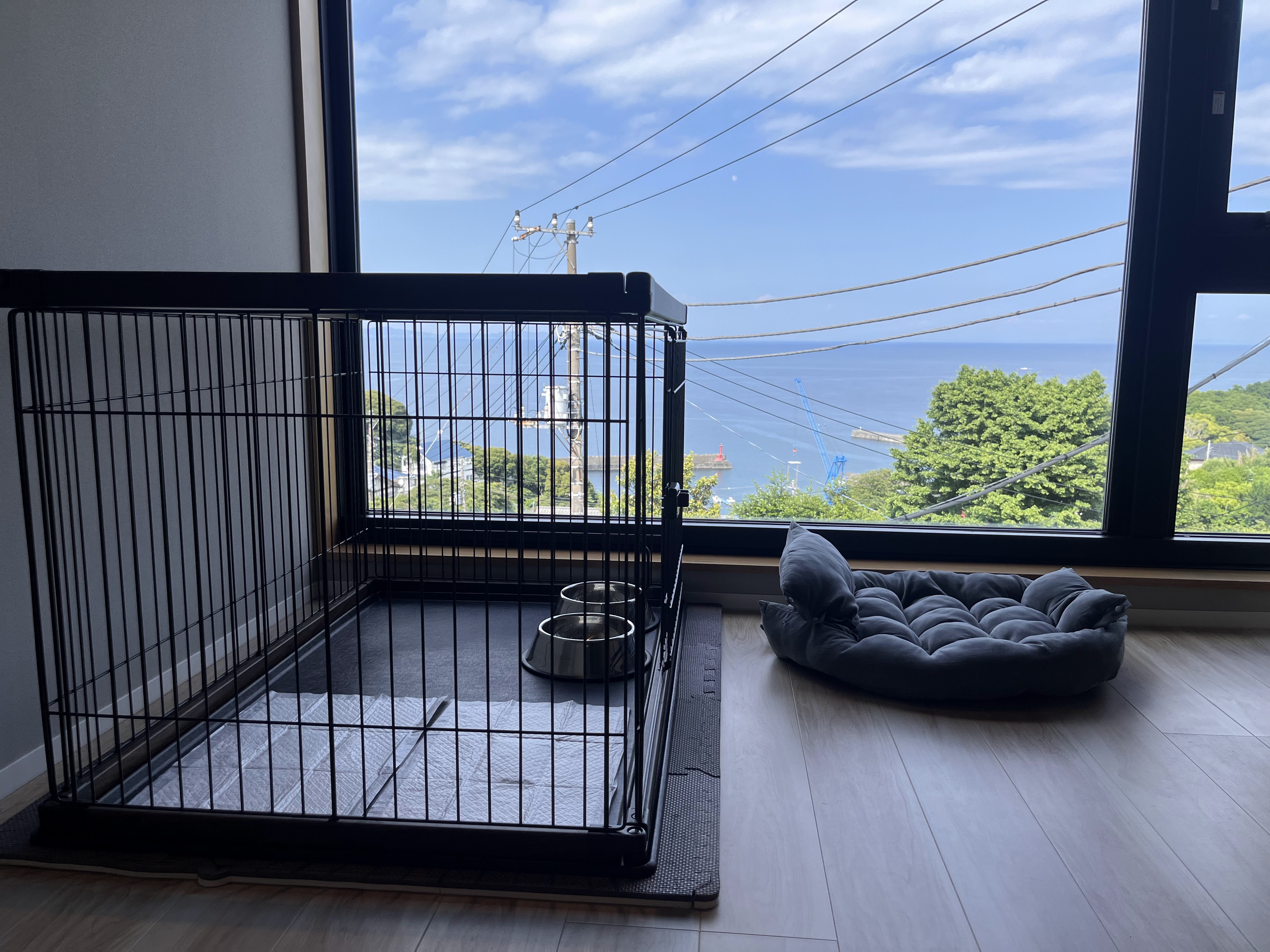 【海が見える ドッグルーム】ワンちゃんと一緒に利用できるドッグルーム。
