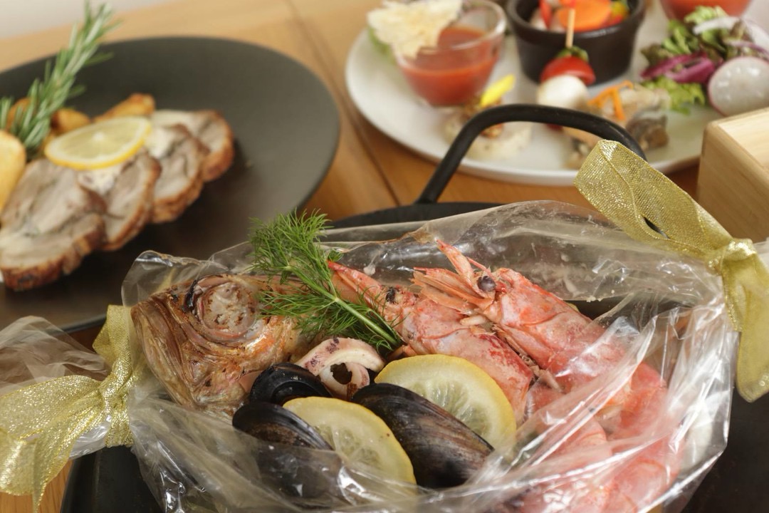 ＜地元食材を使用したビストロシェアコース＞一例