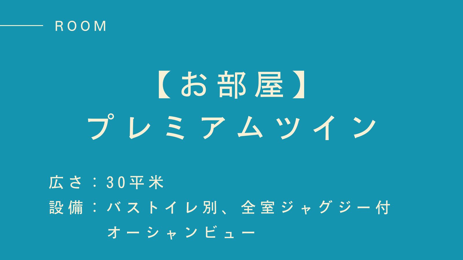 【プレミアムツイン】オーシャンビュー&times;ジャグジーで極上のひととき