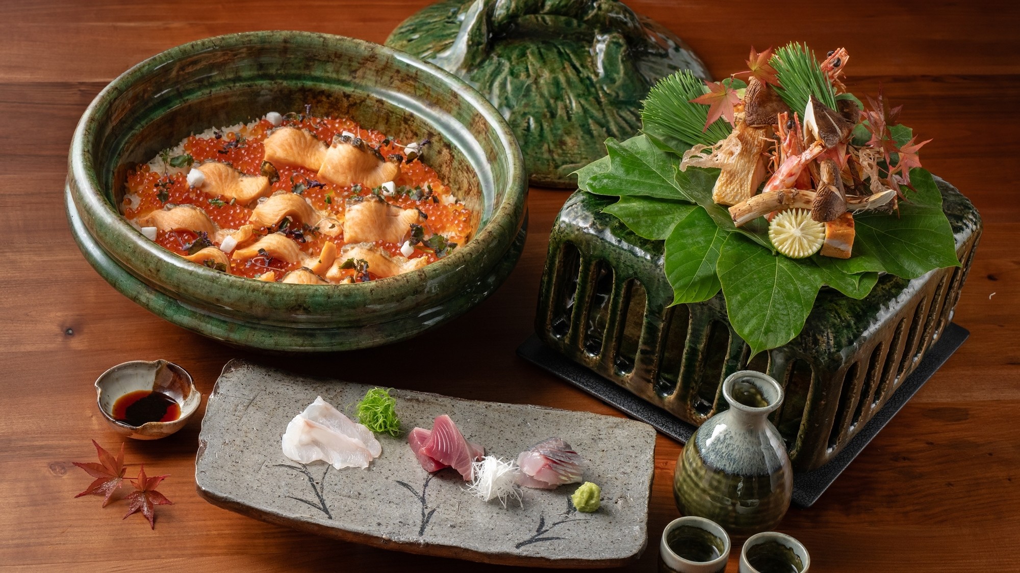 【夕食一例】職人技の光る多彩な料理を厳選した食材でご提供いたします。