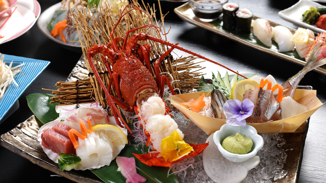 紀伊国2大食材『熊野牛』＋『伊勢海老』　紀州贅沢プラン【薇】